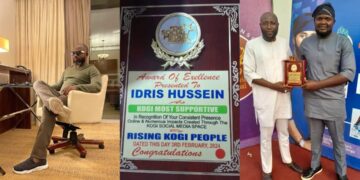 Rising Kogi People Honours Idris Hussein As Kogi Most Supportive Personality