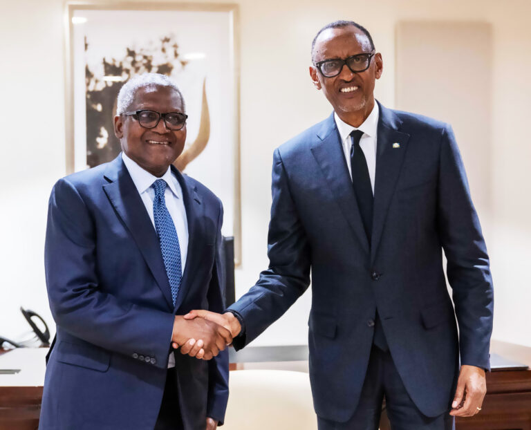 Aliko Dangote and Paul Kagame