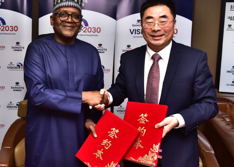 Dangote Cement, Sinoma Sign $1bn Strategic Agreements for cement Projects Across Africa