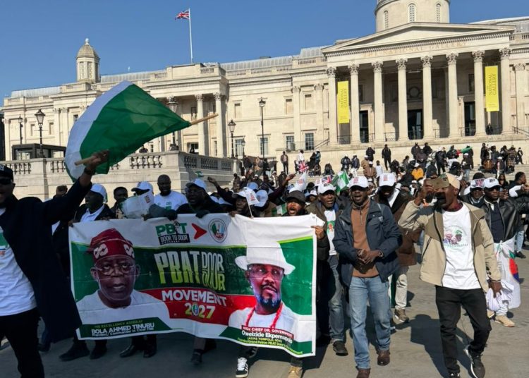 Nigerians in UK Throng Streets to Back Tinubu’s Historic Visit