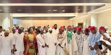 Yahaya Bello Meets Kogi Residents in Lagos at High-Profile Town Hall Gathering