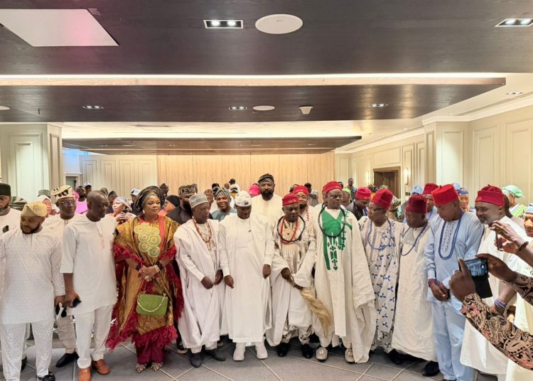 Yahaya Bello Meets Kogi Residents in Lagos at High-Profile Town Hall Gathering